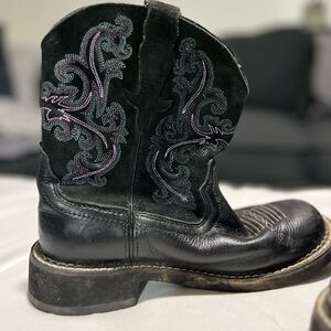 Ariat Black and Purple Women's Boots